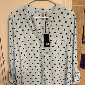 Kut from the Kloth long sleeve opt. cuff shirt